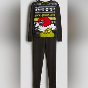 Kids Grinch Pajamas - Black and Yellow